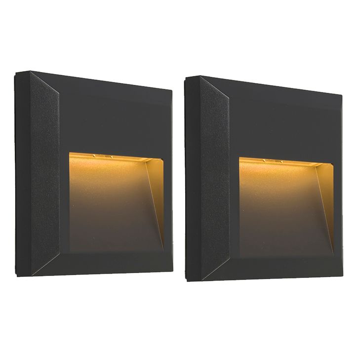 Conjunto de 2 Apliques Modernos Cinza Escuro com LED - Gem 2