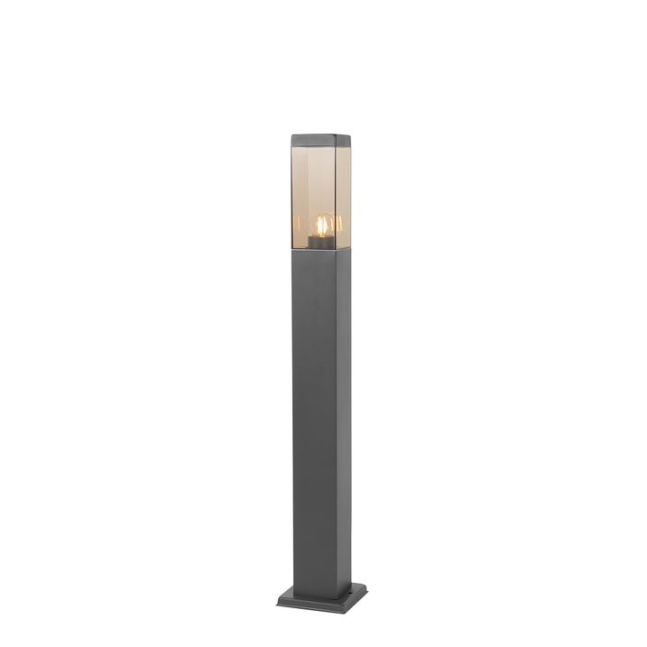 Smarte Aussen-Wegeleuchte Dunkelgrau mit Rauchglas 80 cm inkl. WiFi P45 - Malios