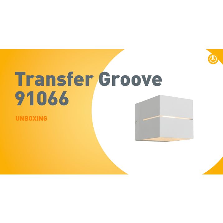 Sodobna stenska svetilka bela 9,7 cm - Transfer Groove