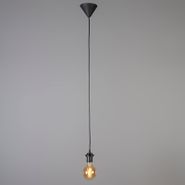 Moderne-hanglamp-zwart-met-witte-kap-45-cm---Pendel