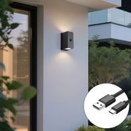 Vegglampe-sort-Lux-Sensor-Magnetisk-Inkl.-LED-Oppladbar---Baleno