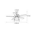 Mistral-Magna-Ceiling-Fan---Black-&-Beige,-130cm-with-Pull-Switch