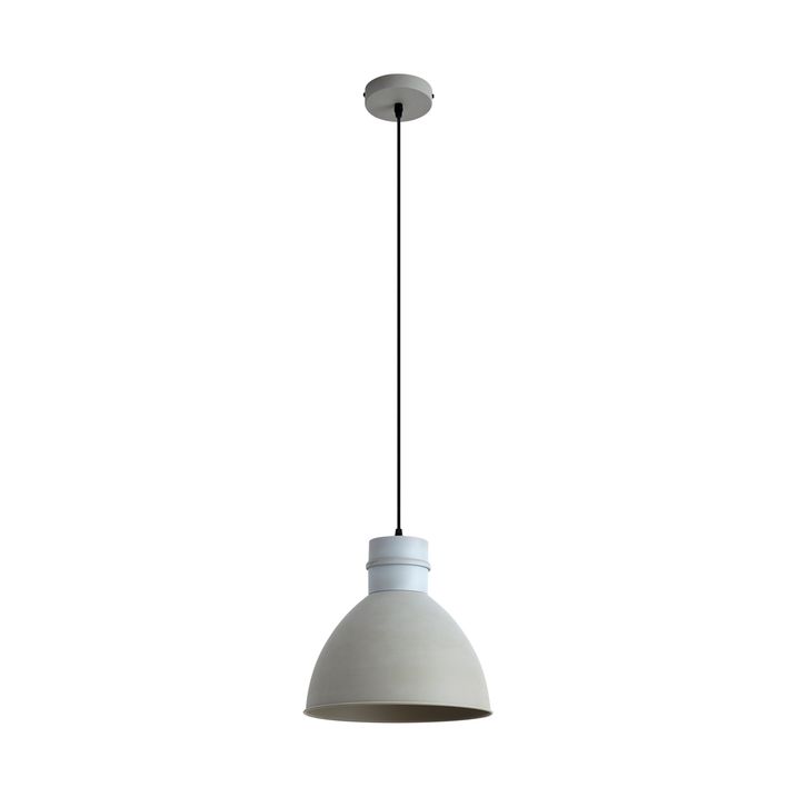 Suspension intelligente grise 30 cm avec ampoule A60 wifi - Dory