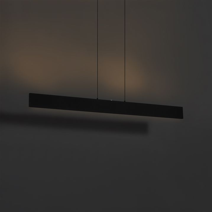 Suspension moderne noire avec LED à intensité variable en 3 étapes Easylift - Straight