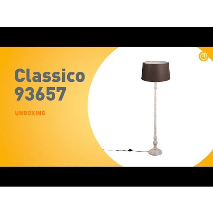 Põrandalamp linase varjuga pruun 45 cm - Classico