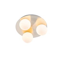 Plafón moderno para baño de acero 3 luces - Cederic