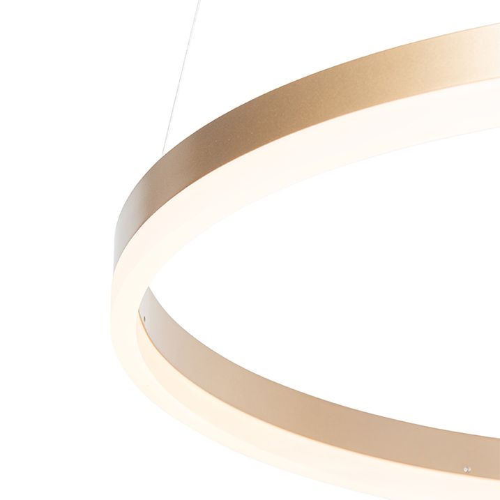 Design-riipusvalaisin kulta 60 cm sis. LED 3-vaiheinen himmennin - Anello
