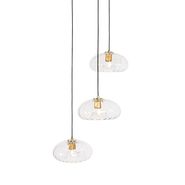 Lampadario-Art-Déco-oro-con-vetro-rotondo-3-luci---Ayesha