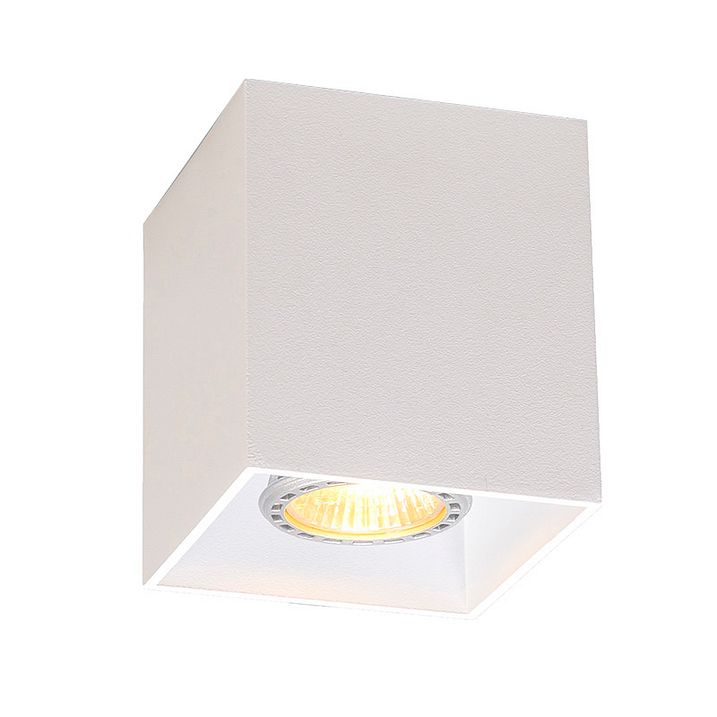 Spot solais dromchla deartha Bán GU10 50mm - Qubo