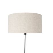 Golvlampa-svart-justerbar-med-ljusgrå-skärm-50-cm---Parte