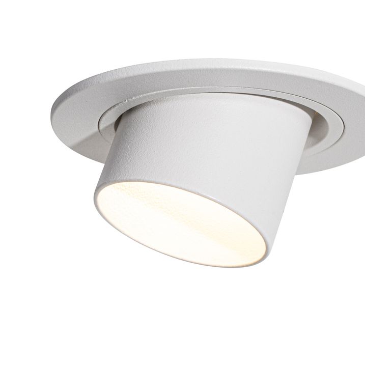 Set van 6 inbouwspots wit GU10 35mm rond kantelbaar - Installa