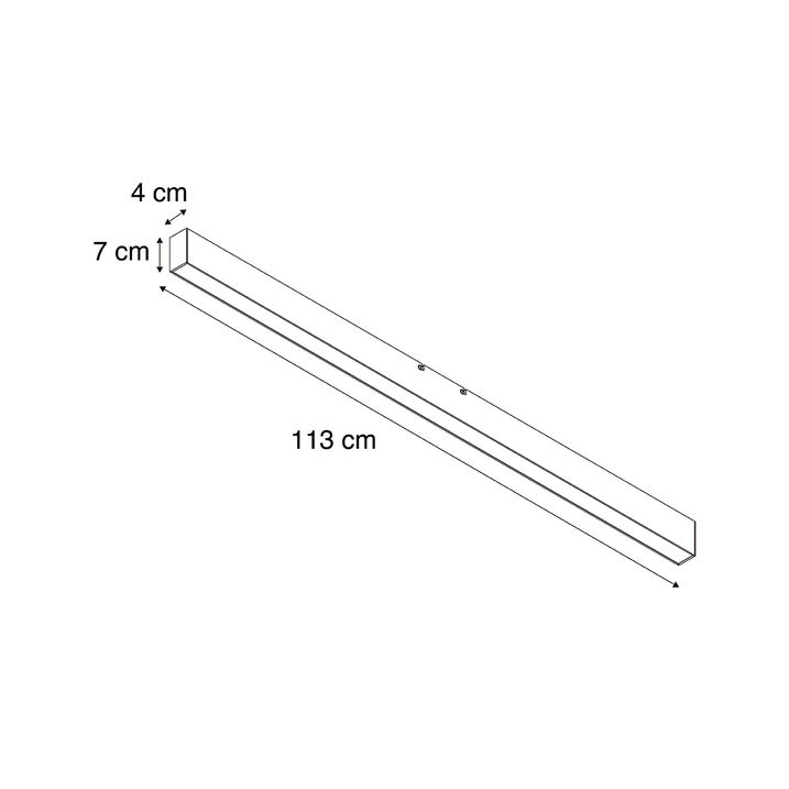Plafonieră neagră incl. LED cu 3 trepte de intensitate reglabilă 2700-4000K cu comutator DIP - Keane