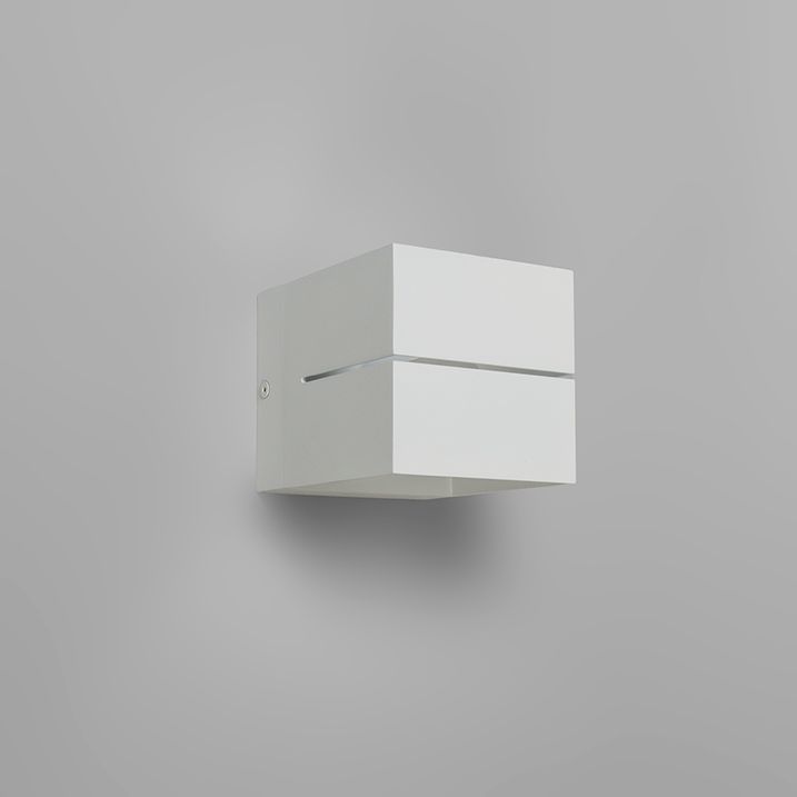 Sodobna stenska svetilka bela 9,7 cm - Transfer Groove