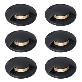 6 darabos modern fekete talajba süllyeszthető spotlámpa készlet GU10 50mm 2-fény effektus IP65 - Cellar