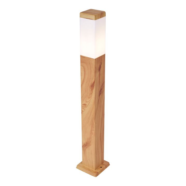 Moderna vanjska podna svjetiljka čelik s drvenim uzorkom 80 cm IP44 - Malois
