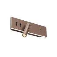 Modern-wall-lamp-dark-bronze-adjustable-with-USB-C-incl.-LED---Modric