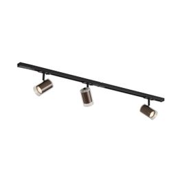 3 Koyu Bronz Spotlu Modern Raylı Aydınlatma Sistemi Siyah 1 Fazlı - Iconic Lloyd