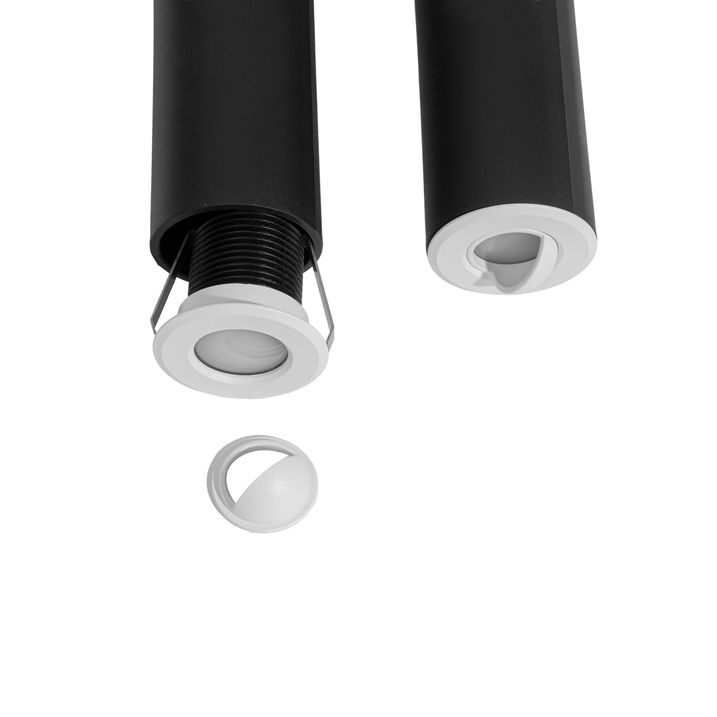Ensemble de 5 spots encastrables modernes blancs avec LED IP67 - Linsey