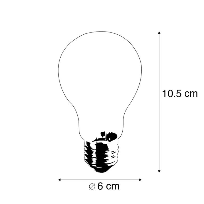 Set od 3 E27 LED sijalica sa uvijenom žarnom niti A60 providne 3W 210lm 2200K