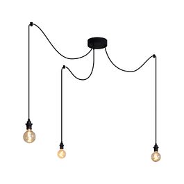 Lampada a sospensione da esterno nera a 3 luci IP44 - Cava