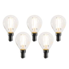 Set od 5 E14 Zatamnjivih LED Filament Sijalica G45 Providne 4W 470 lm 2700K