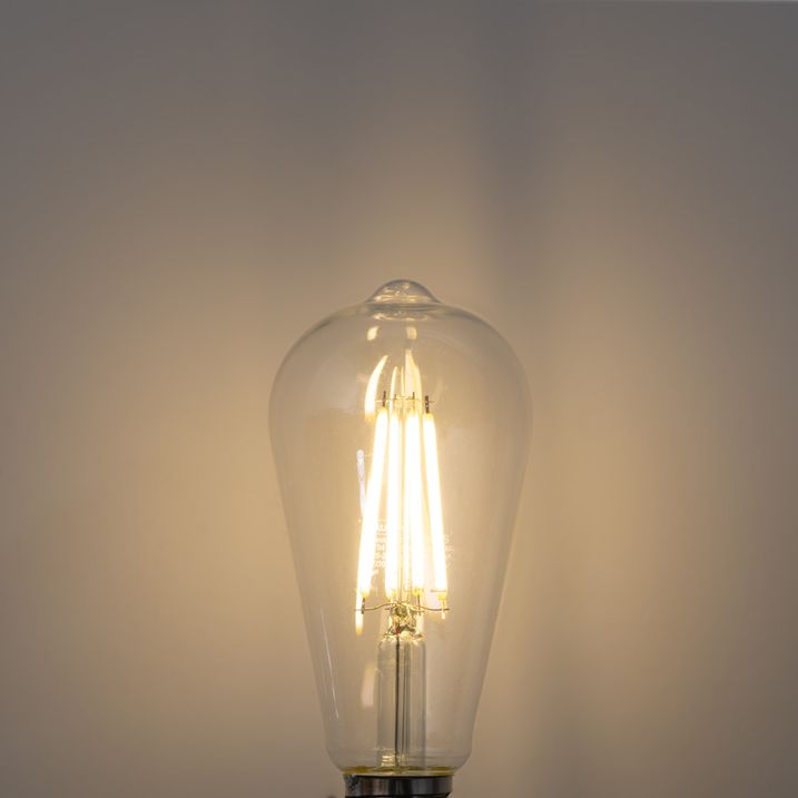 E27 LED крушка ST64 прозрачна 3.8W 806 lm 3000K