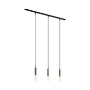 Moderan-šinski-sistem-crni-sa-3-viseće-lampe-metalik-boje-1-fazni---Slimline-Loyce