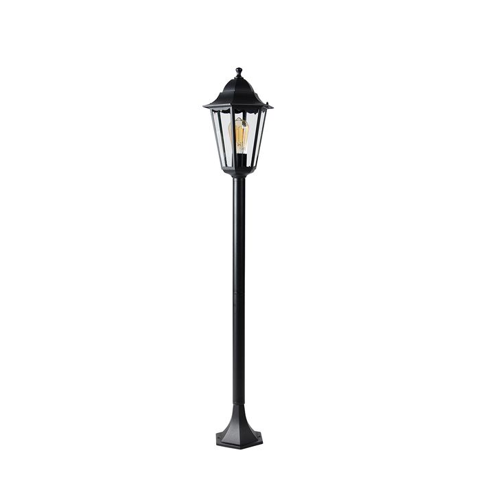 Умен външен стоящ фенер черен 120 см вкл. WiFi ST64 - New Orleans