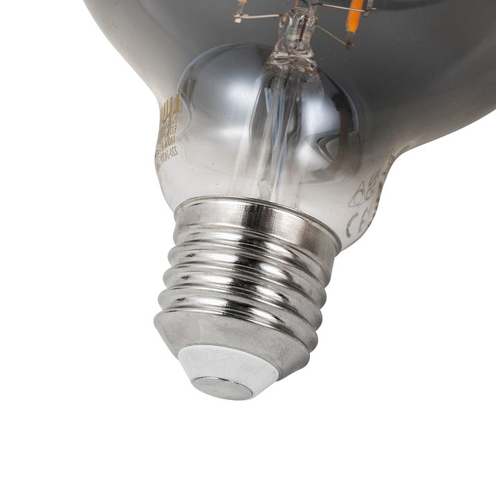 Set of 5 Smart E27 Dimmable LED Bulbs G95 Smoke 4.9W 150lm 1800K