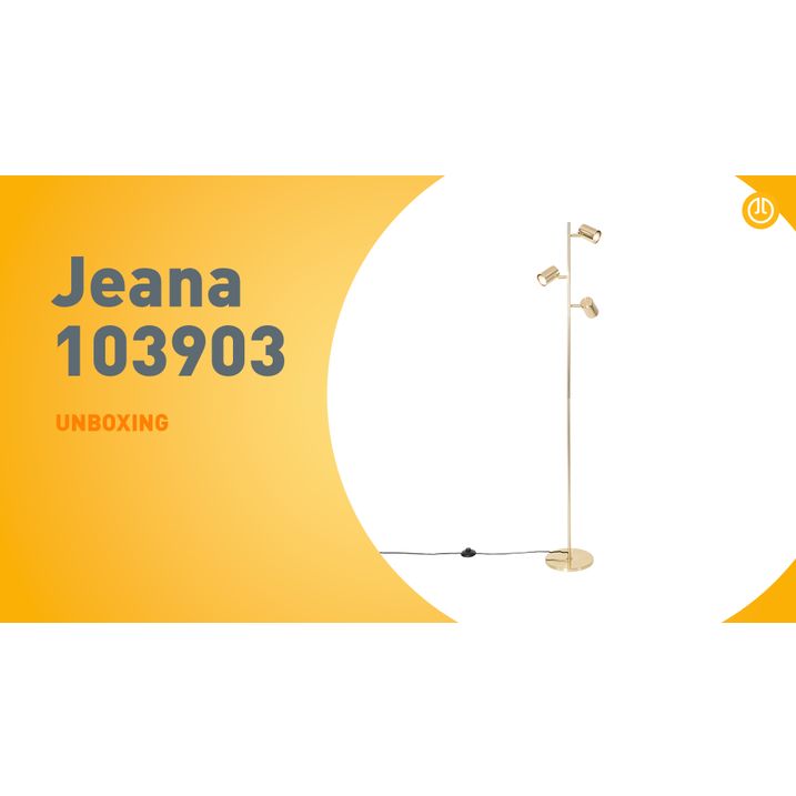 Moderne gulvlampe messing 3-lys - Jeana