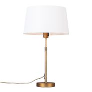 Tafellamp-brons-met-kap-wit-35-cm-verstelbaar---Parte