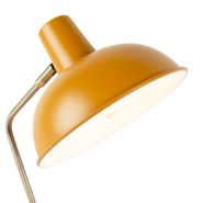 Retro-tafellamp-geel-met-brons---Milou