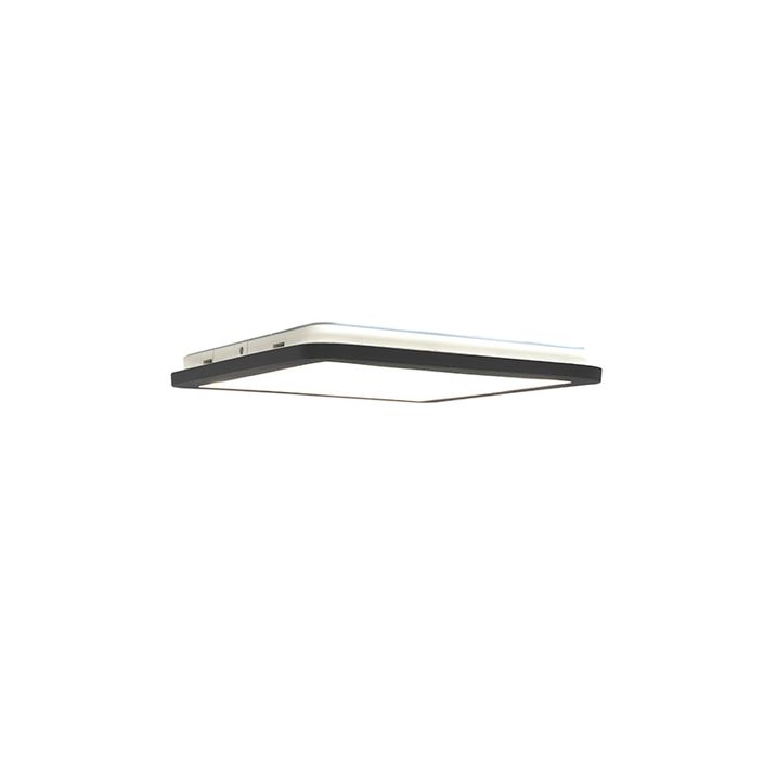 Stropné svietidlo čierne 30 cm vrátane LED 3-stupňového stmievača IP44 - Steve