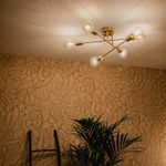 Industri&euml;le plafondlamp messing 6-lichts  - Sydney