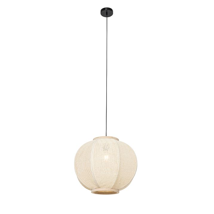 Smart pendellampe naturstoff 48 cm inkl. Wifi G95 - Rob