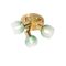 Art Deco Ceiling Light Gold with Green Glass 3-Light - Vidro