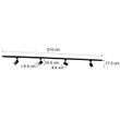 Modern-railsysteem-met-4-spots-zilver-1-fase---Iconic-Yade