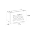 Set-di-6-lampade-da-parete-ad-incasso-moderne-nere-11,5-cm-LED-incluso-IP65---Trem
