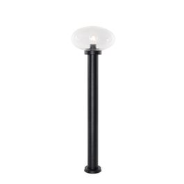 Borne d'extérieur moderne noire 100 cm - Elly