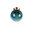 Lampa-sufitowa-art-deco-mosiądz-z-oceanicznym-niebieskim-szkłem---Pallon