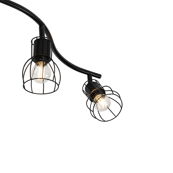 Faretto da soffitto moderno nero 145 cm 6 luci - Botu