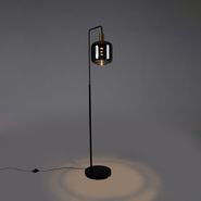 Lampada-da-terra-nera-con-vetro-oro-e-fumé-incl.-PUCC---Zuzanna