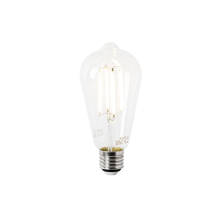 Sæt med 5 E27 LED pærer ST64 klar 2,2W 470lm 2700K