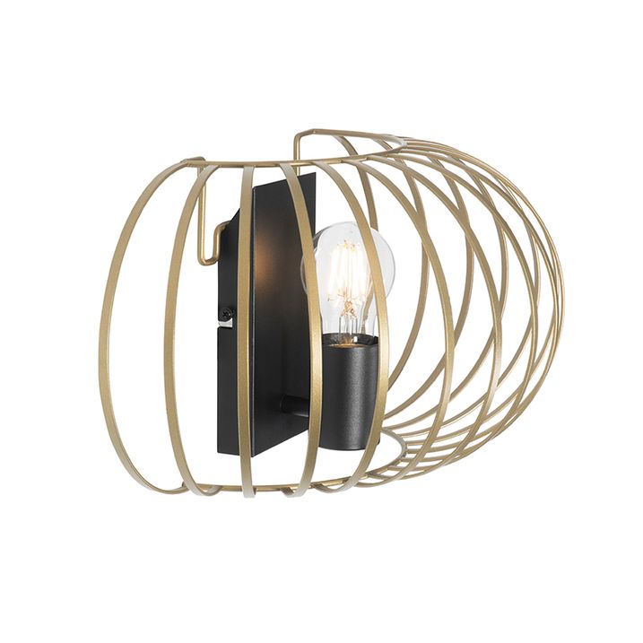 Dizajnová nástenná lampa mosadz 39 cm - Johanna