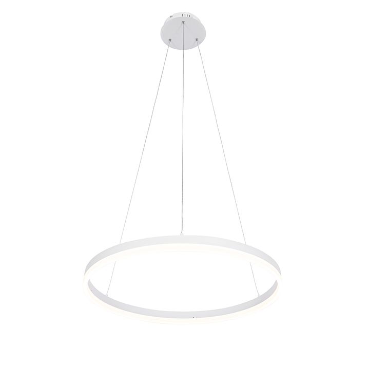 Design-riipusvalaisin valkoinen 60 cm sis. LED 3-portaisen himmennin - Anello
