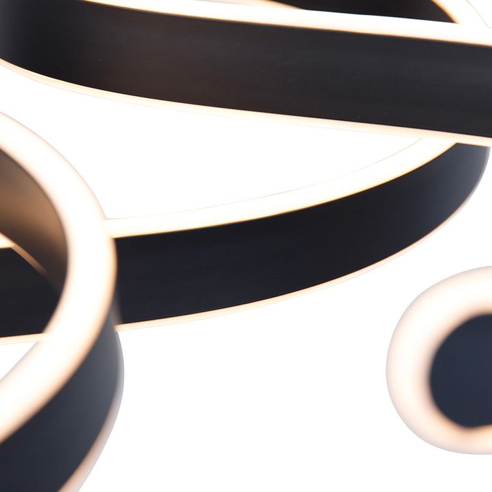 Designová závěsná lampa šedá včetně LED 3stupňové stmívatelné - Frank
