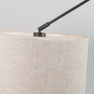 Hängelampe-schwarz-mit-Schirm-35-cm-hellgrau-verstellbar---Blitz-I