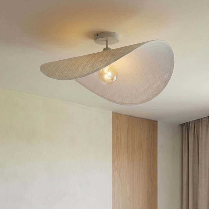 Moderne plafondlamp beige 65cm - Hat