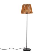 Buiten-vloerlamp-zwart-met-kap-oranje-touw-IP44---Virginia-Jayla