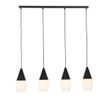 Mūsdienu-piekaramā-lampa-melna-ar-opāla-stiklu-4-gaismām---Drop